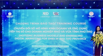Phú Thọ triển khai chương trình đào tạo chuyển đổi số mô hình kinh doanh và ứng dụng tiếp thị số cho DNNVV, HTX và hộ kinh doanh